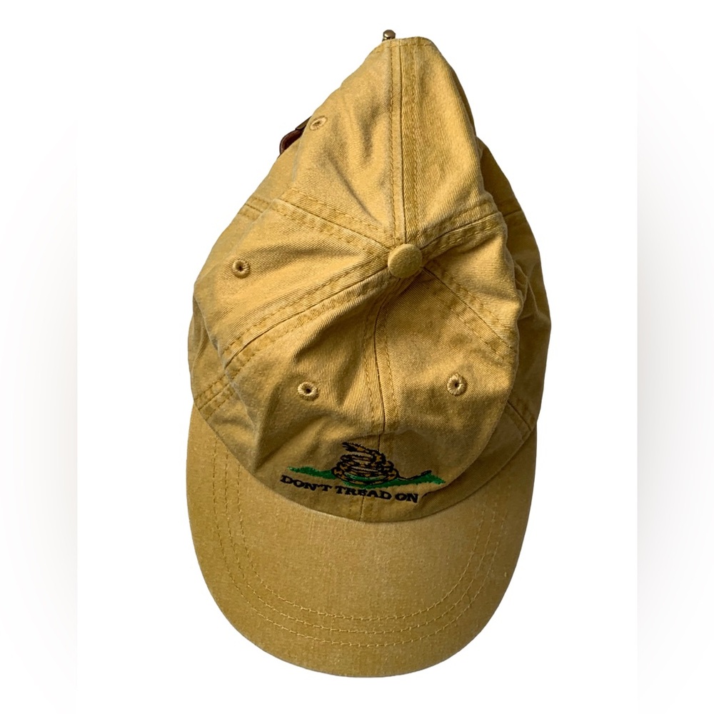 EASTERN NATIONAL Unisex Gold “Don’t Tread on Me” Adjustable Leather Strap Hat